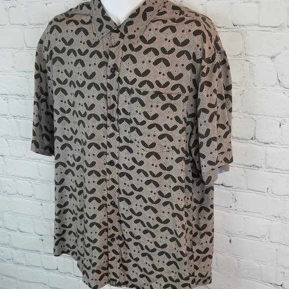 LuLaRoe Mens Shirt Brown Unique Pattern X Large - Picture 3 of 6